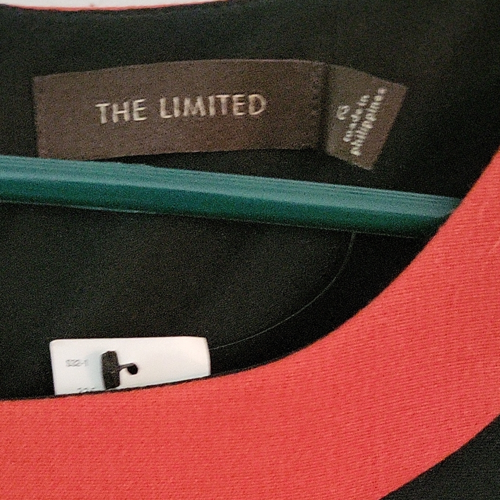 The Limited Black and Deep Orange Contrast Midi Dress - Picture 2 of 5